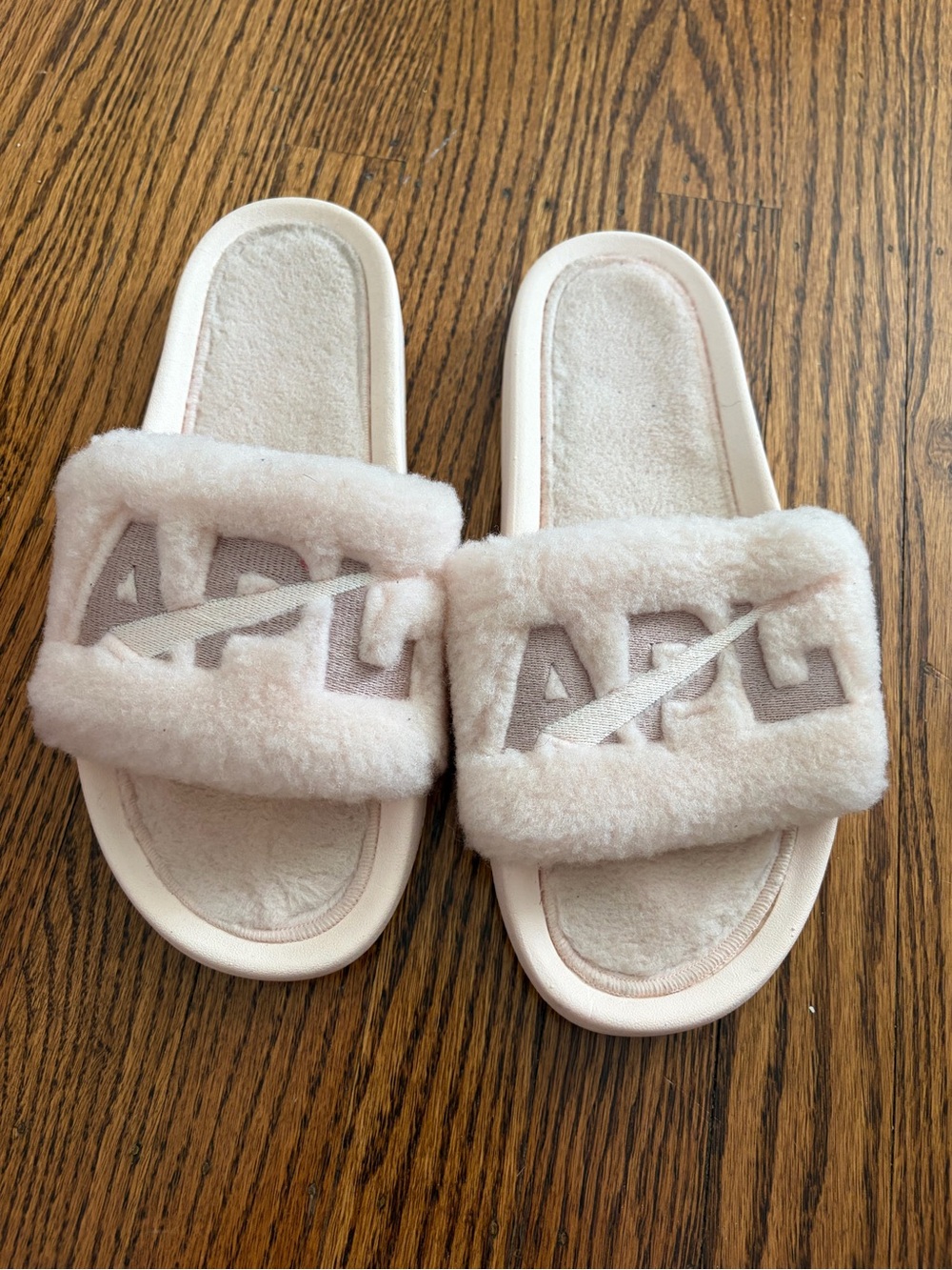 APL Pink Slide Sandals with Embossed Logo